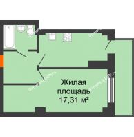 1 комнатная квартира 37,36 м² в ЖК Сокол Градъ, дом Литер 1 - планировка