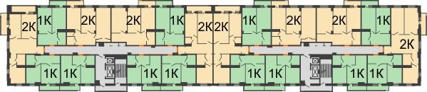 Планировка 13 этажа в доме Литер 3 в ЖК Восточный парк