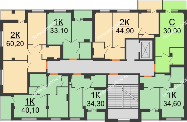 ЖК Дом на 14-й Линии - планировка 5 этажа