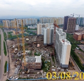 Ход строительства дома 12б в Микрорайон Нанжуль-Солнечный -