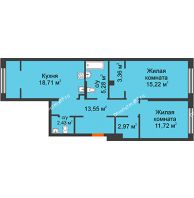 3 комнатная квартира 73,24 м² в ЖК Колумб, дом Сальвадор ГП-4 - планировка