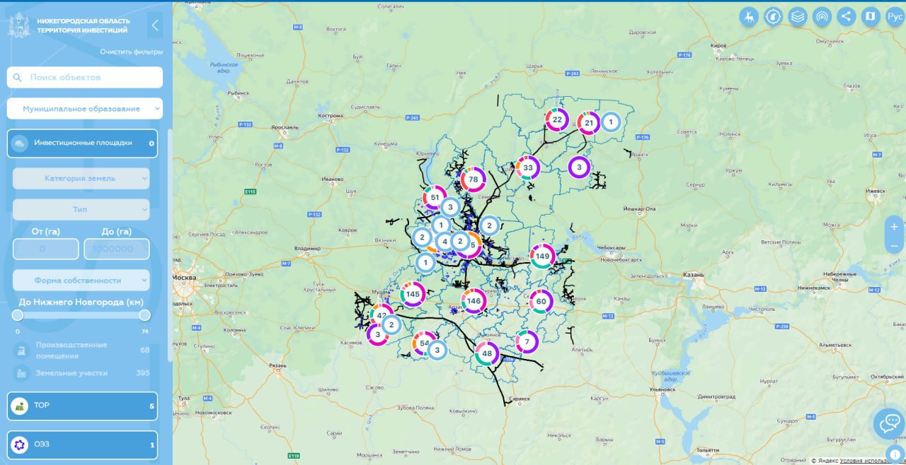 Информацию об инженерной инфраструктуре добавили на нижегородскую  инвесткарту в мае 2024
