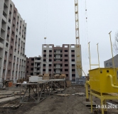 Ход строительства дома № 57, 1 этап, секция 1,2 в ЖК Перемена -