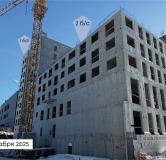 Ход строительства дома секция 1 в ЖК Вектор премиум-квартал -