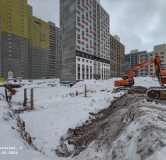 Ход строительства дома 5, секция 3.3, 3.4, 3.5 в ЖК Красное Яблоко -