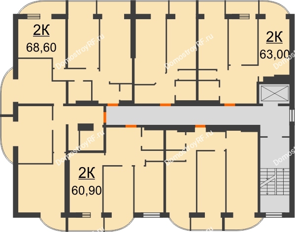 ЖК Адмирал - планировка 2 этажа