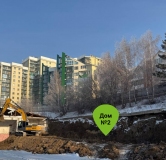 Ход строительства дома 2 в ЖК На Кузьмихе -