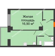 1 комнатная квартира 40,6 м² в ЖК Сокол Градъ, дом Литер 1 - планировка