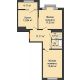 2 комнатная квартира 68,5 м² в ЖК Сердце, дом 1 - планировка