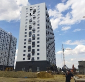Ход строительства дома 12 в ЖК Лугометрия -