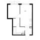 1 комнатная квартира 34,9 м² в ЖК Савин парк, дом корпус 10 - планировка