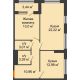 2 комнатная квартира 67,28 м², ЖК Гран-При - планировка