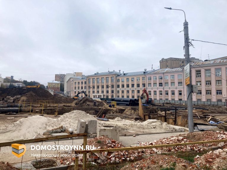 Сто свай залили на стройплощадке метро около ТЦ «Шоколад» в Нижнем Новгороде - фото 1