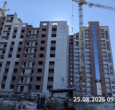 Ход строительства дома № 57, 2 этап, секция 3,4,5 в ЖК Перемена -