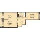 2 комнатная квартира 63,6 м² в ЖК Самолет, дом 4 очередь - Литер 22 - планировка