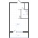 Студия 24,7 м² в ЖК Левенцовка парк, дом Корпус 8-12.1 - планировка