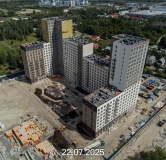 Ход строительства дома № 109, корпус 1 (ГП-73) в ЖК Беринг -